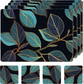 Heat Resistant Cork Placemats Set of 4 with Free Coasters - Sage Green
