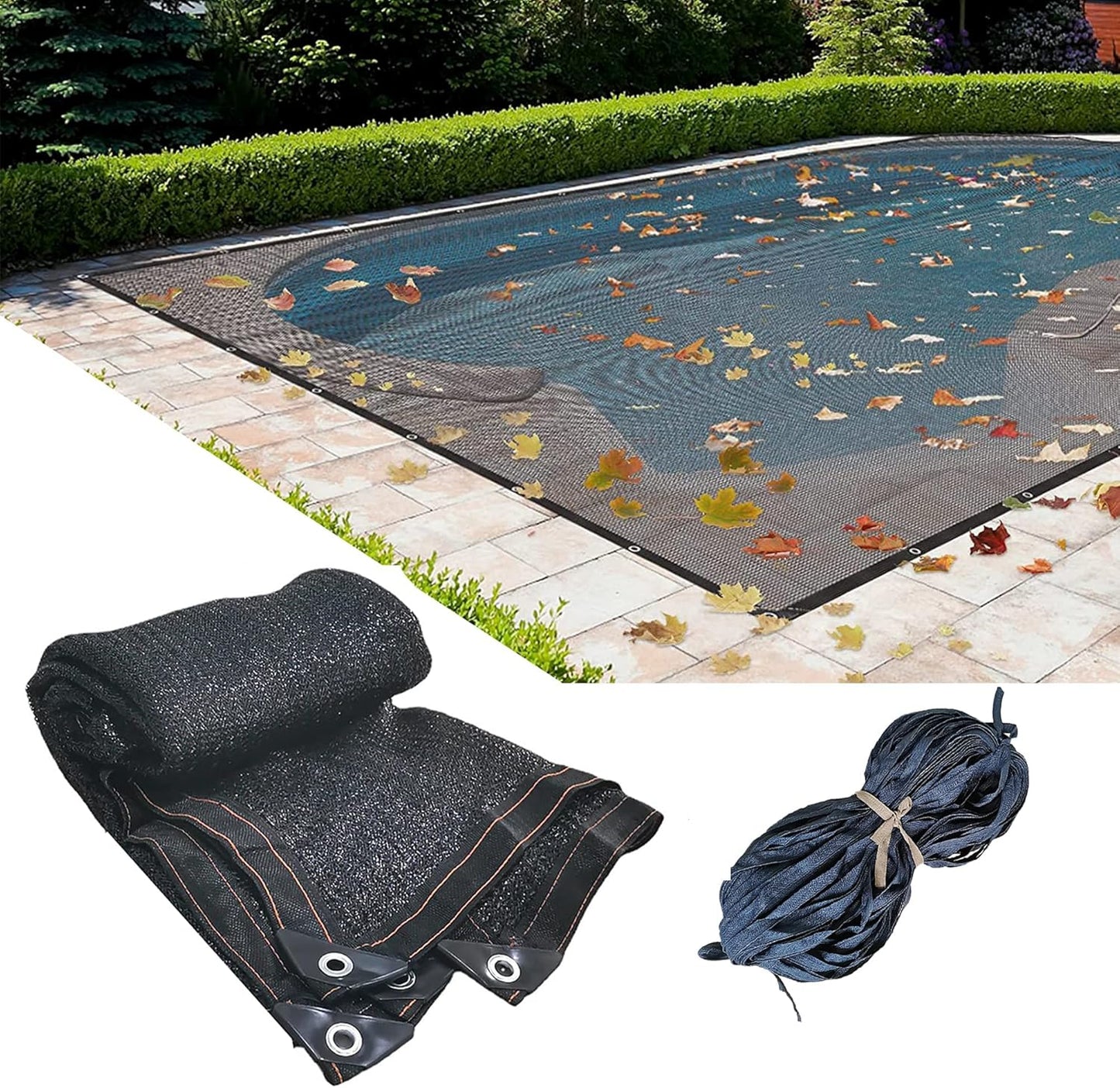 14ft x 26ft Pool Leaf Nets for In-Ground Swimming Pools Cover
