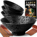 8-Inch Ceramic Ramen Bowl Set of 4 for Noodles and Soup