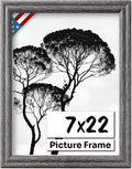 Barnwood Gray 7x22 Picture Frame.75 in Wide - Handmade Solid Wood