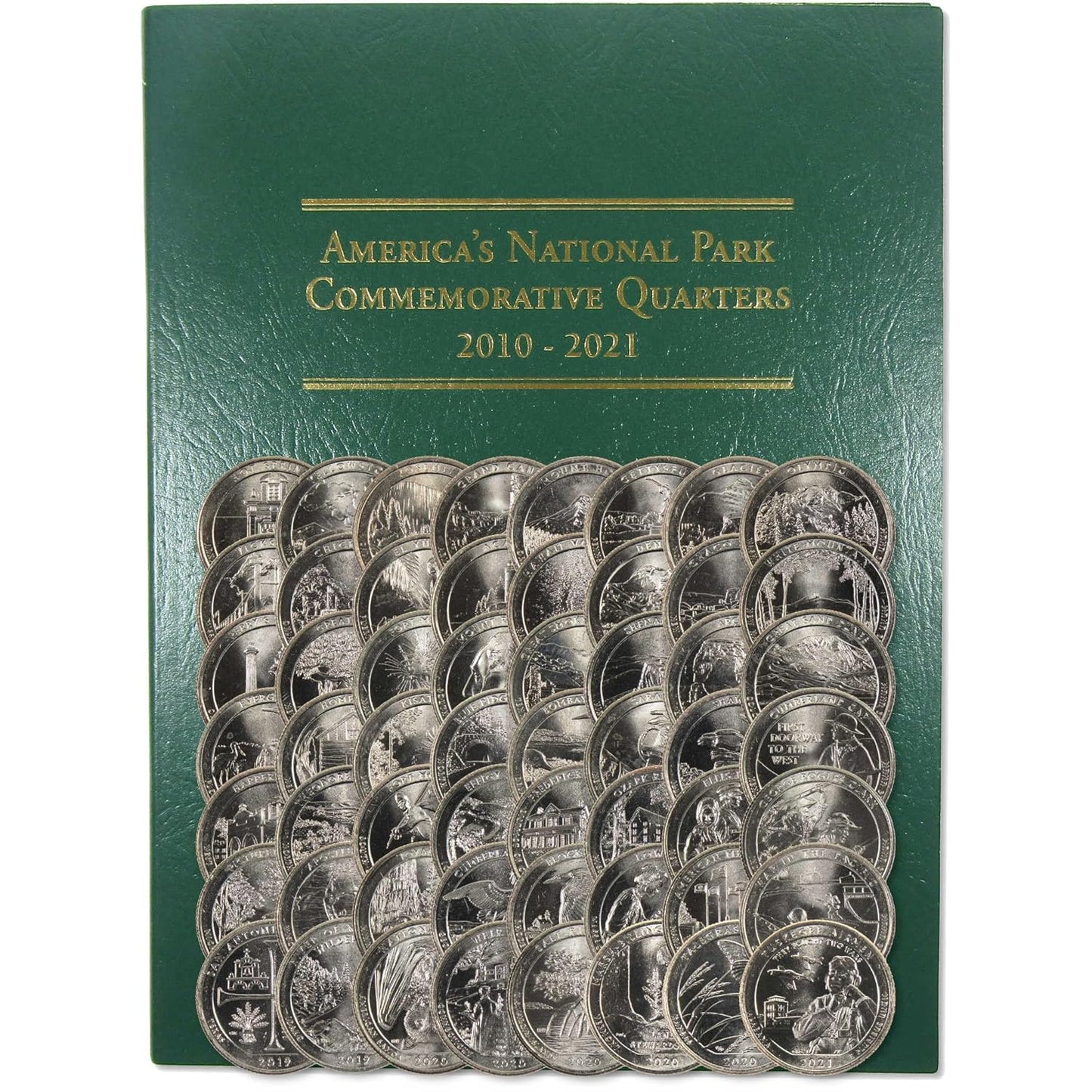 National Park Quarter 56 Coin Set BU Clad 25c with Folder