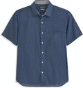 Men's Wrinkle Free Short Sleeve Check Shirt - Slim Fit Modern Look