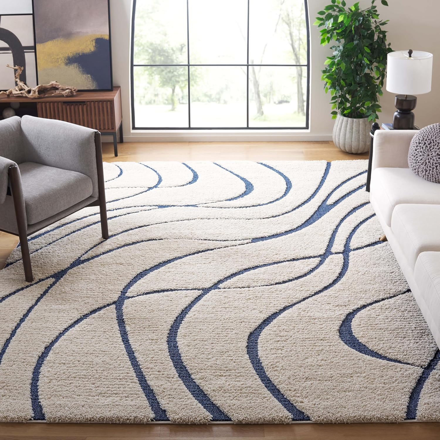 SAFAVIEH Florida Shag Collection X-Large Area Rug for Comfort