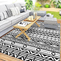 Outdoor Rug for Patio 6 ft x 9 ft - Reversible Waterproof Mat