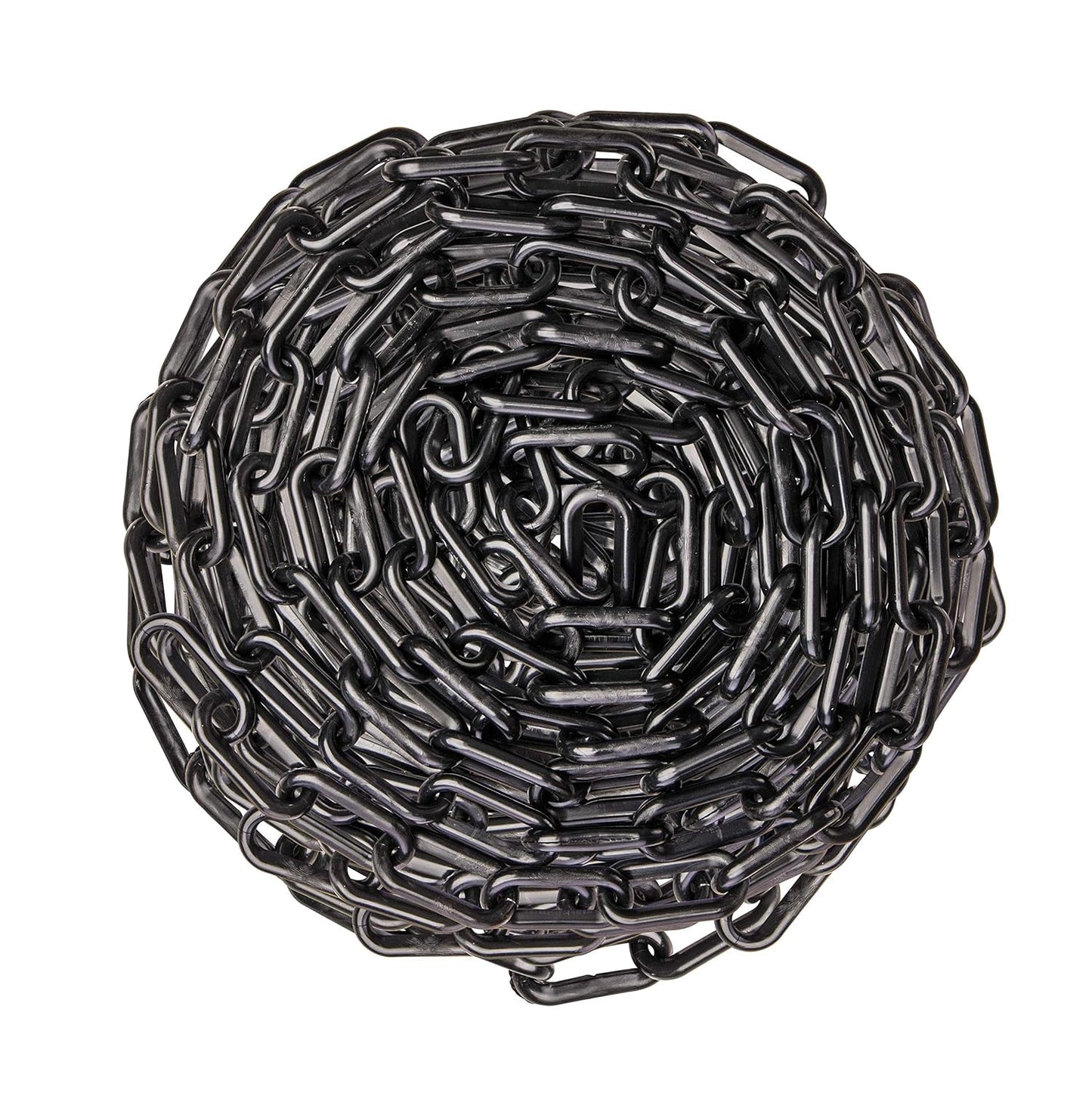 Durable 2in x 500ft Black Plastic Safety Chain with UV Resistance