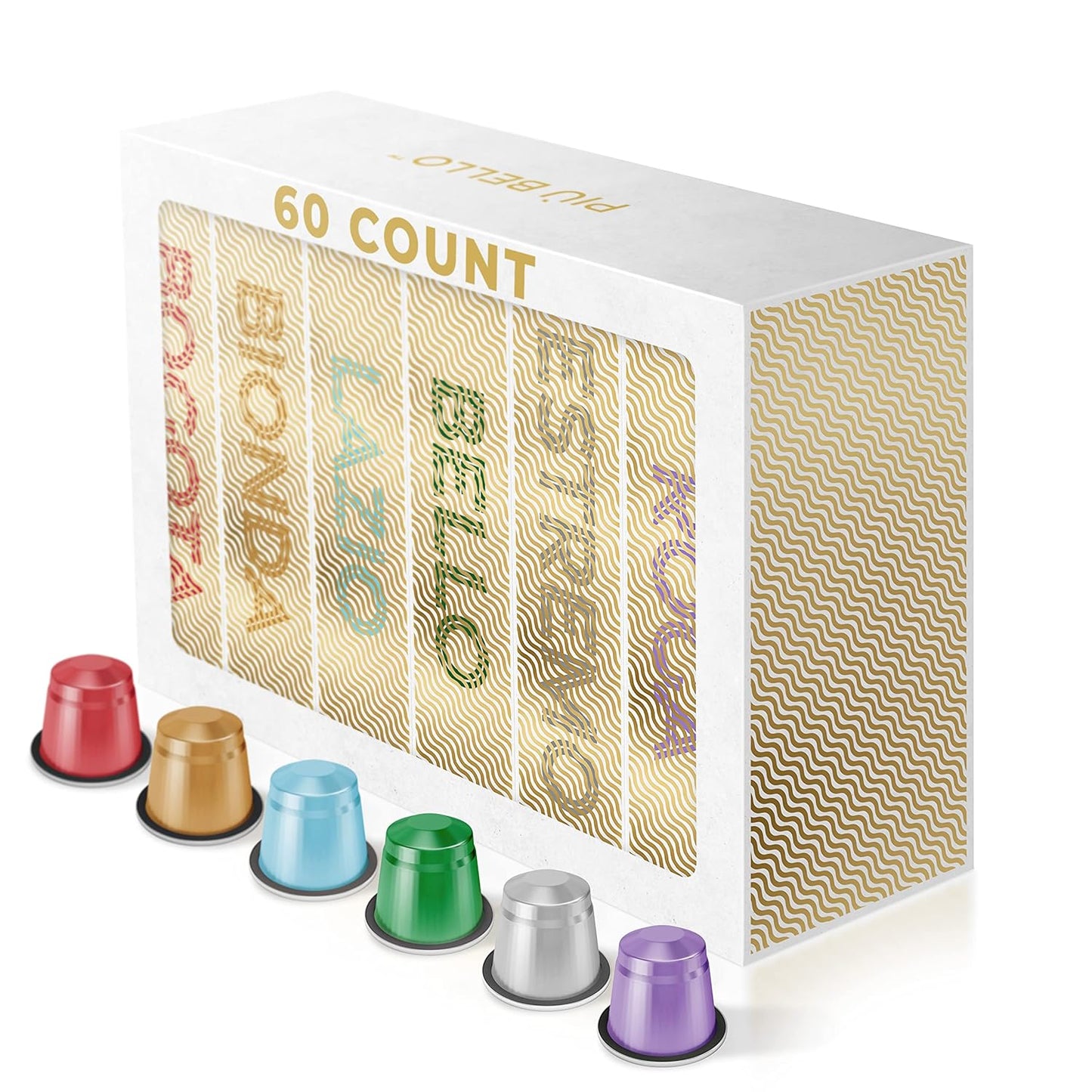 Piu Bello Nespresso Compatible Pods - 6 Flavor Variety Pack