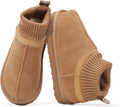 Kids Leather Shearling Boots for Toddlers - Water Resistant Cozy