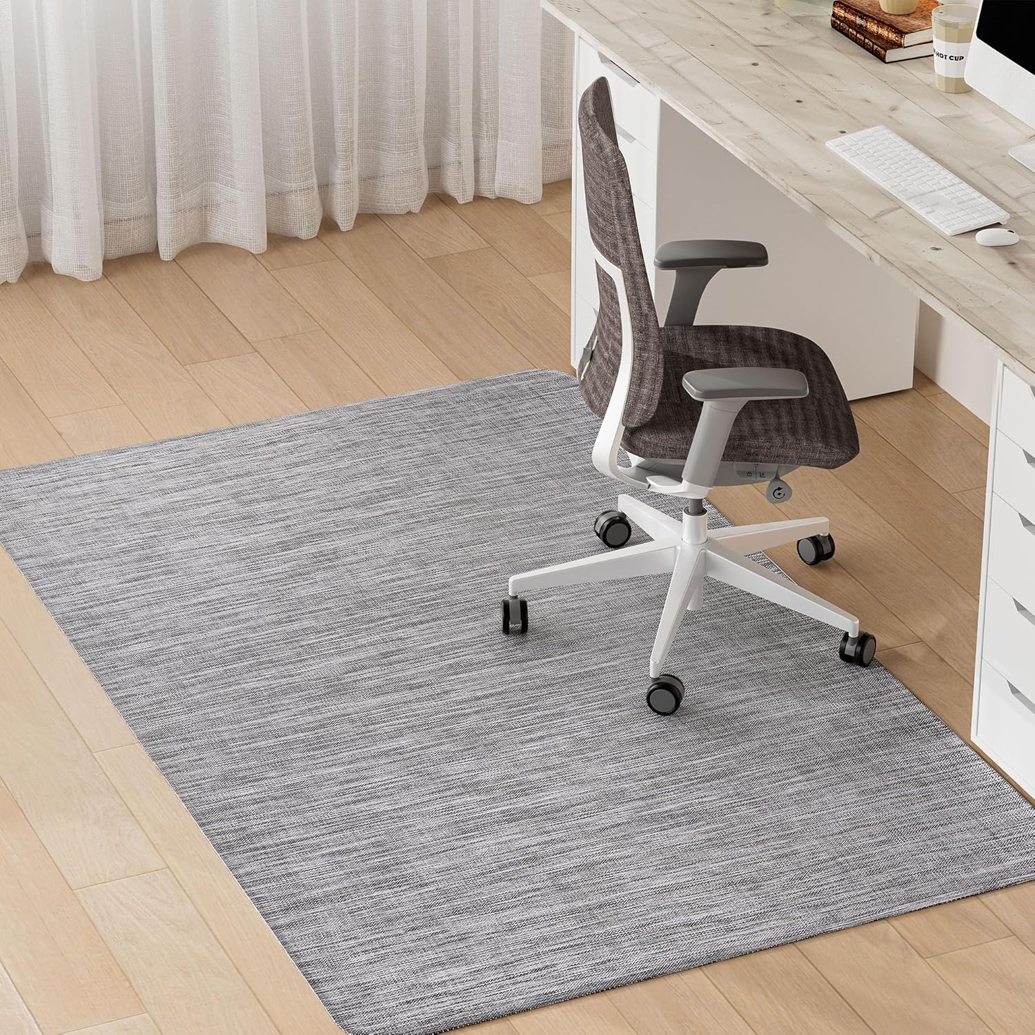 Office Chair Mat for Hardwood & Tile Floor - 36x48 Low-Pile Rug