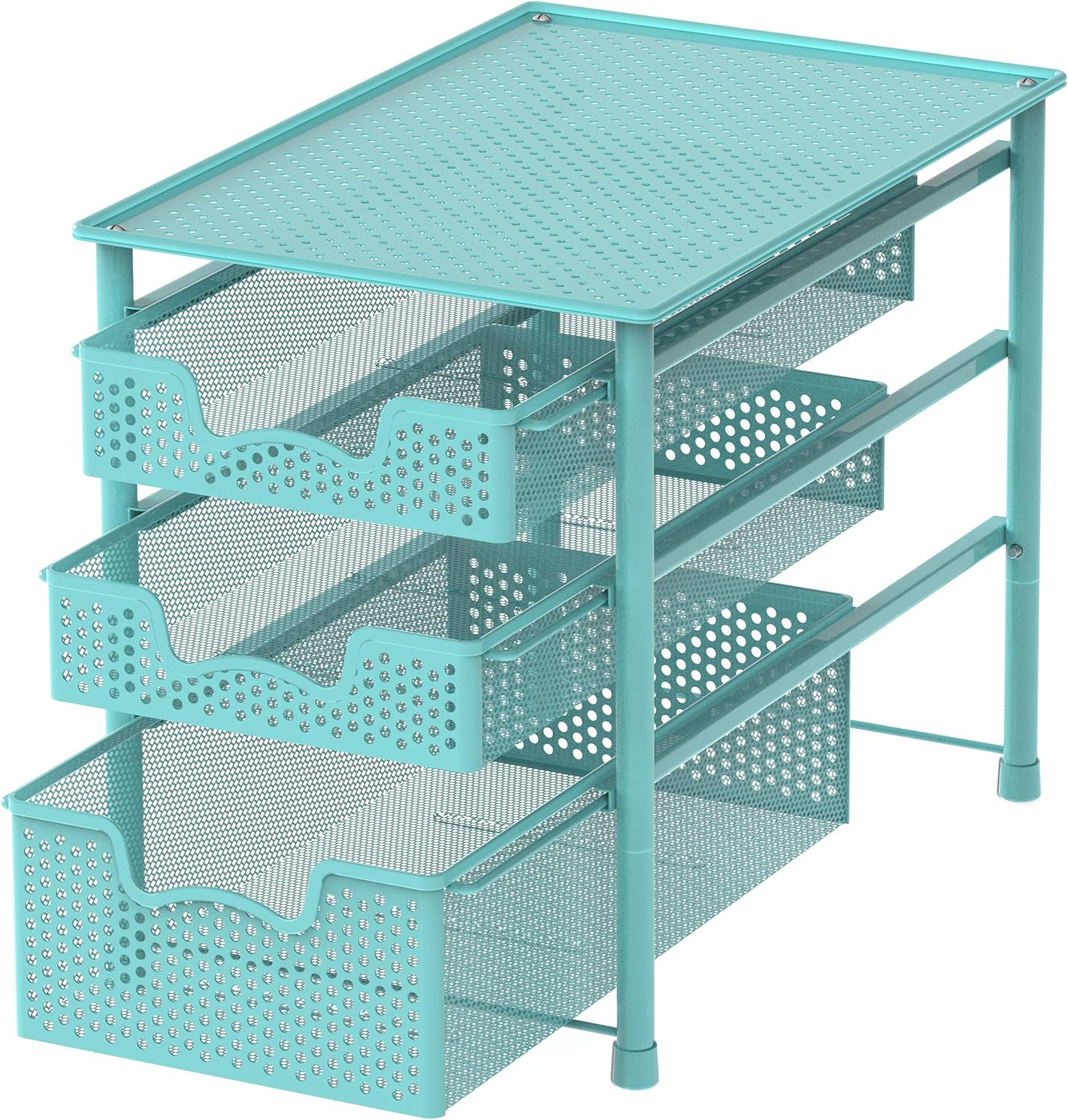 Simple Houseware Stackable 3 Tier Sliding Basket Organizer