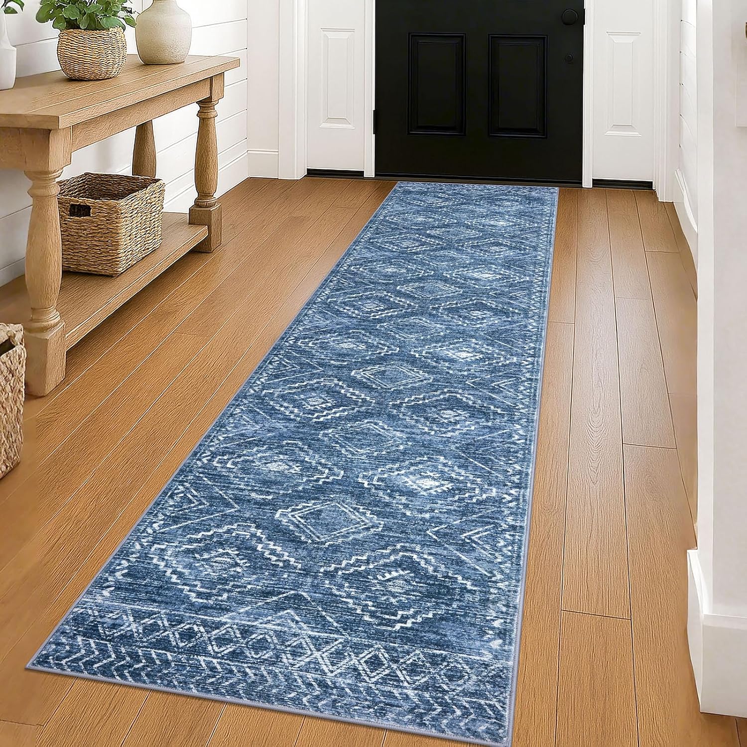 KILOCOCO Hallway Runner Rug 2x8 Non Slip Washable Boho Style