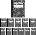 Three Leaf 100-Sheet College Ruled Composition Notebook - Pack of 12