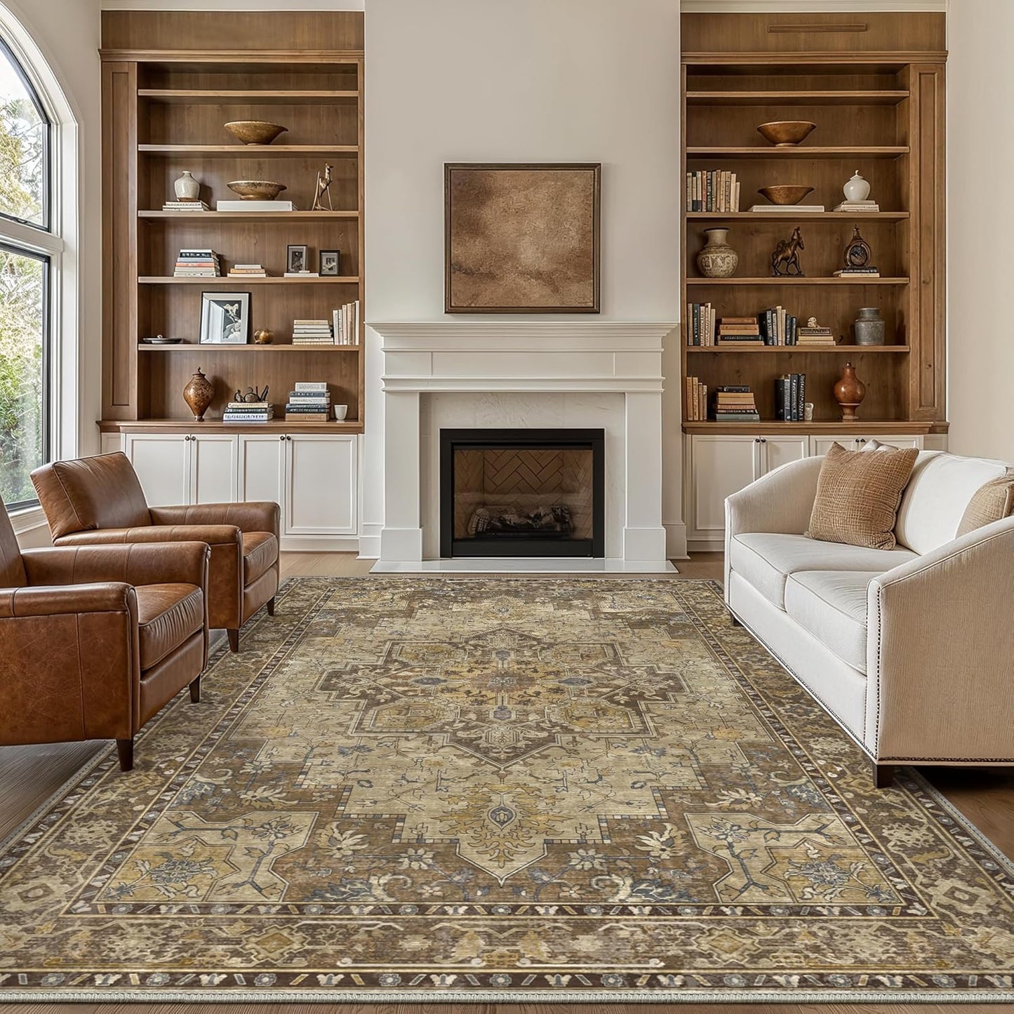 GENIMO 6x9 Area Rugs for Living Room, Vintage Non Slip Design