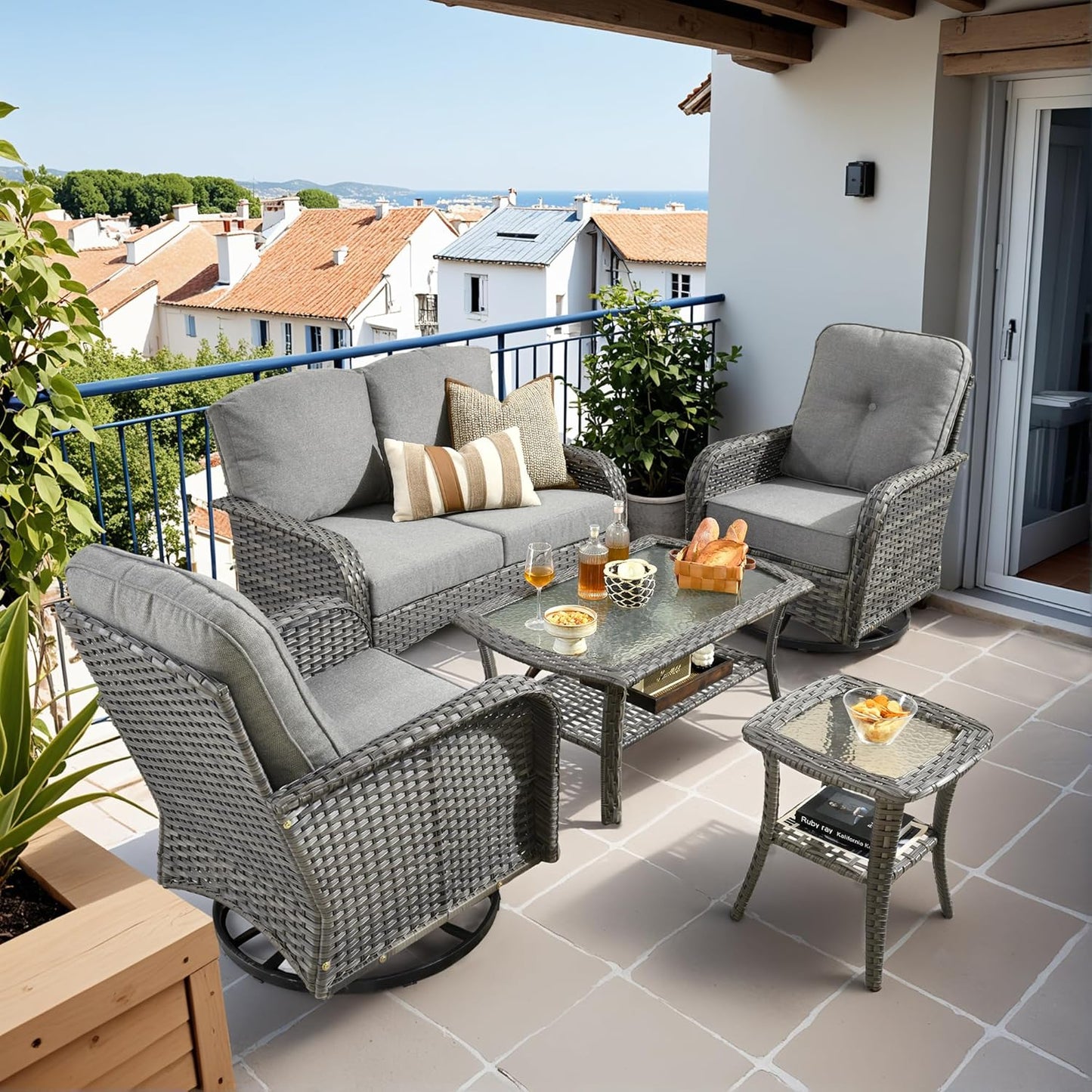 HOOOWOOO Patio Furniture Set for Stylish Outdoor Relaxation