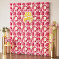 COKAOBE Pink Flower Wall Panels Backdrop - 12PCS 15x15 in Floral Wall