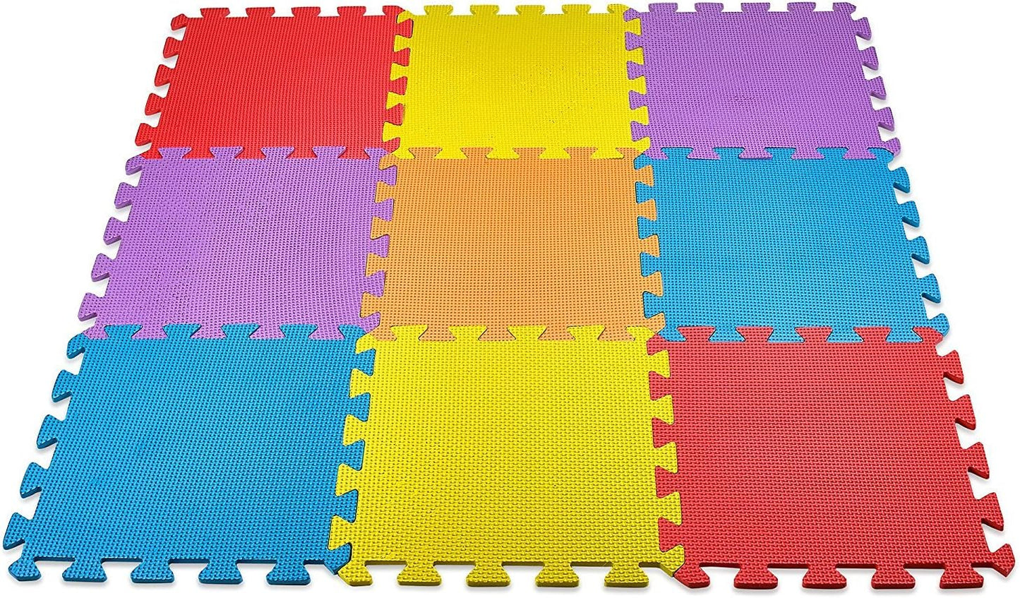 Soft Interlocking Floor Mat Set, Kid-Safe, 10 Sq Ft: PowerTRC