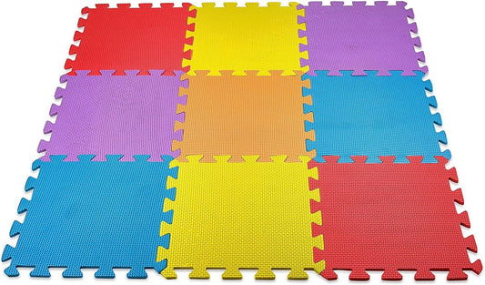 Soft Interlocking Floor Mat Set, Kid-Safe, 10 Sq Ft: PowerTRC