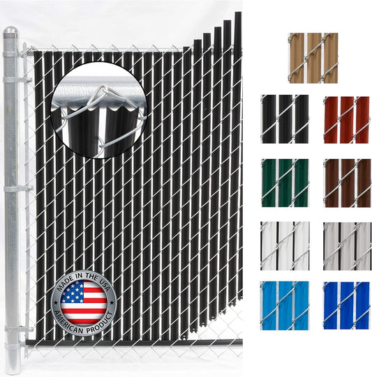 Wave Slat Privacy Slat for 8ft Chain Link Fence - Black Color