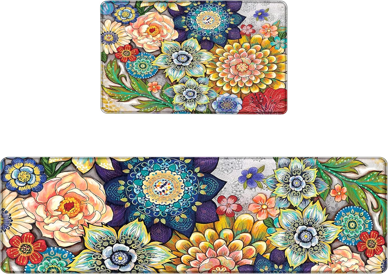 Boho Floral Kitchen Runner Rugs Mats for Comfort and Style