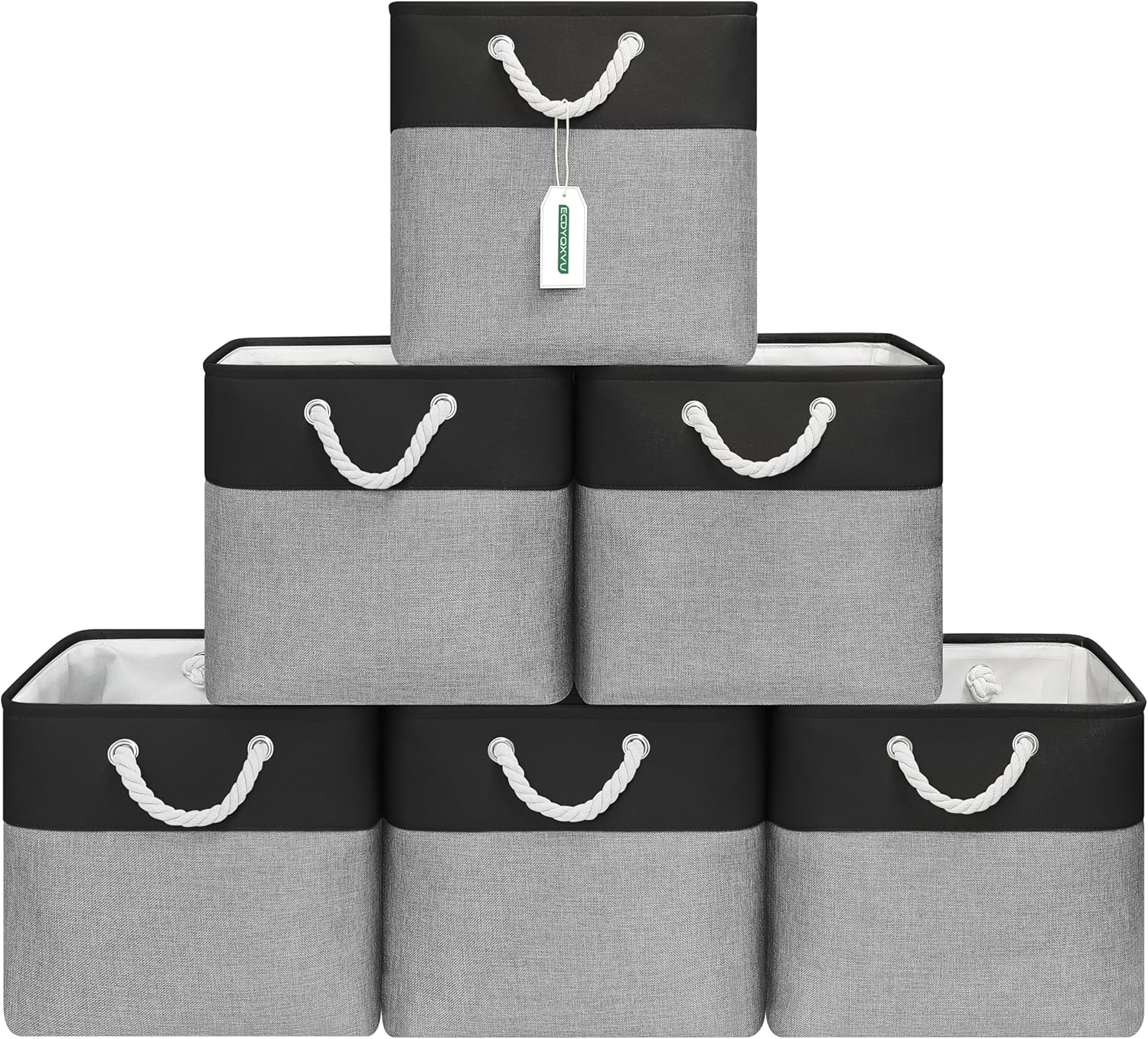 13x13 Inch Cube Storage Bins for Closet and Toy Organization