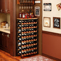 48 Bottles Wine Rack Freestanding Floor with Wood Top - Tall 8 Tier