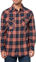 Men's Western Flannel Shirt Button Up Brushed Cotton - Comfortable Fit