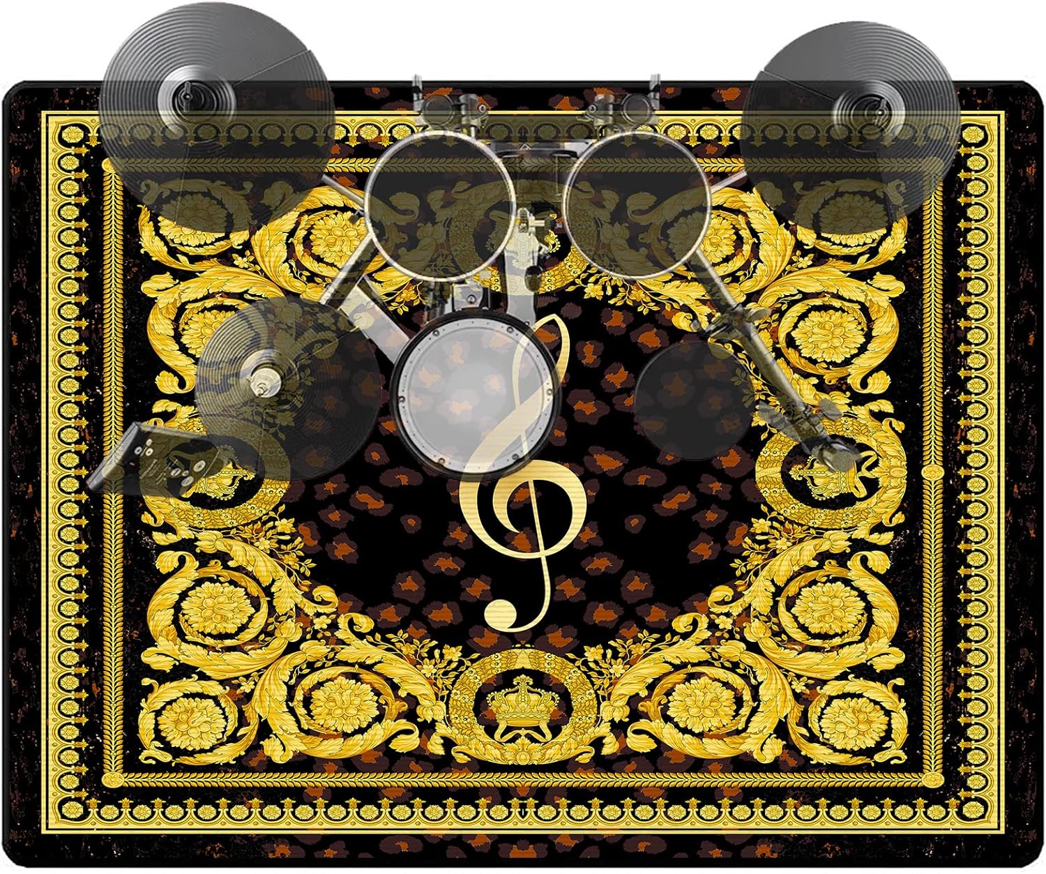 PRIHALF Drum Rug Soundproof Non-Slip Carpet for Drummers 5ft x 6ft