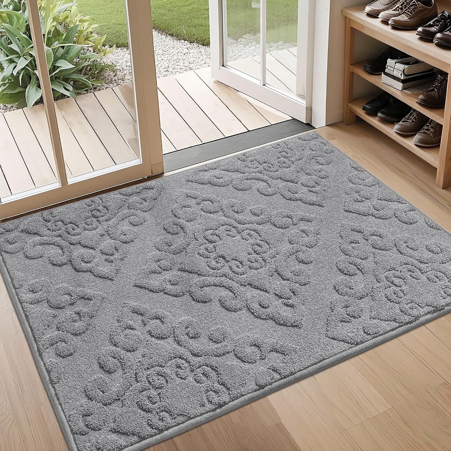 COSY HOMEER Non-Slip Door Mat for Entryway - Absorbent & Washable
