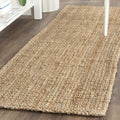 Natural Fiber Runner Rug 2ft3ft x 15ft - Chunky Handmade Jute Runner