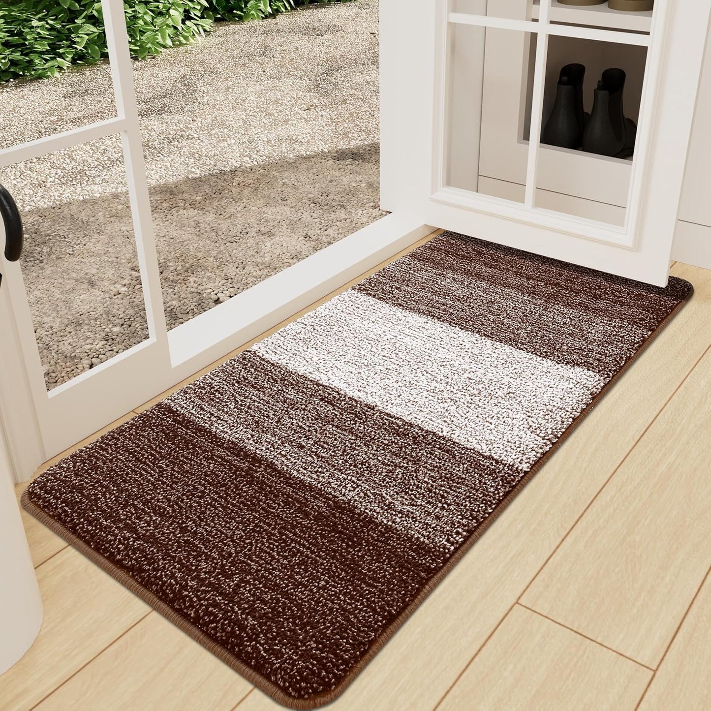 Kitinjoy Indoor Outdoor Door Mat for Entryway, 47x24 Non-Slip