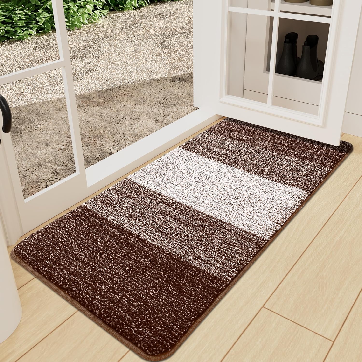 Kitinjoy Indoor Outdoor Door Mat for Entryway, 47x24 Non-Slip