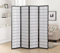 Roundhill Furniture Oriental Shoji 4 Panel Screen Room Divider