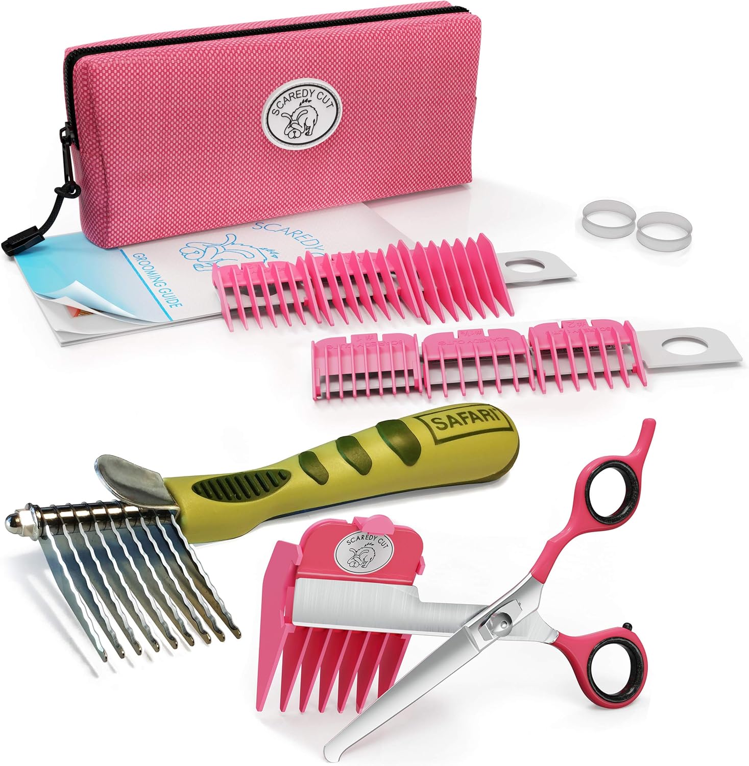 No Buzz Clipper and Dematting Comb for Gentle Pet Grooming