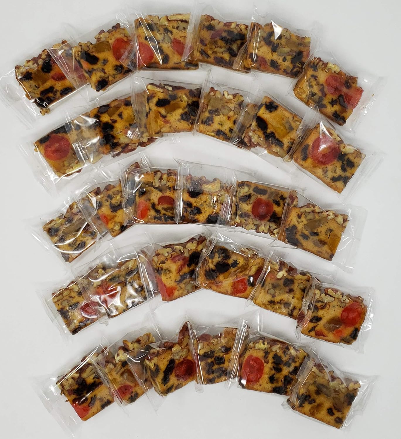 Classic Fruitcake with Individually Wrapped Slices for Holidays
