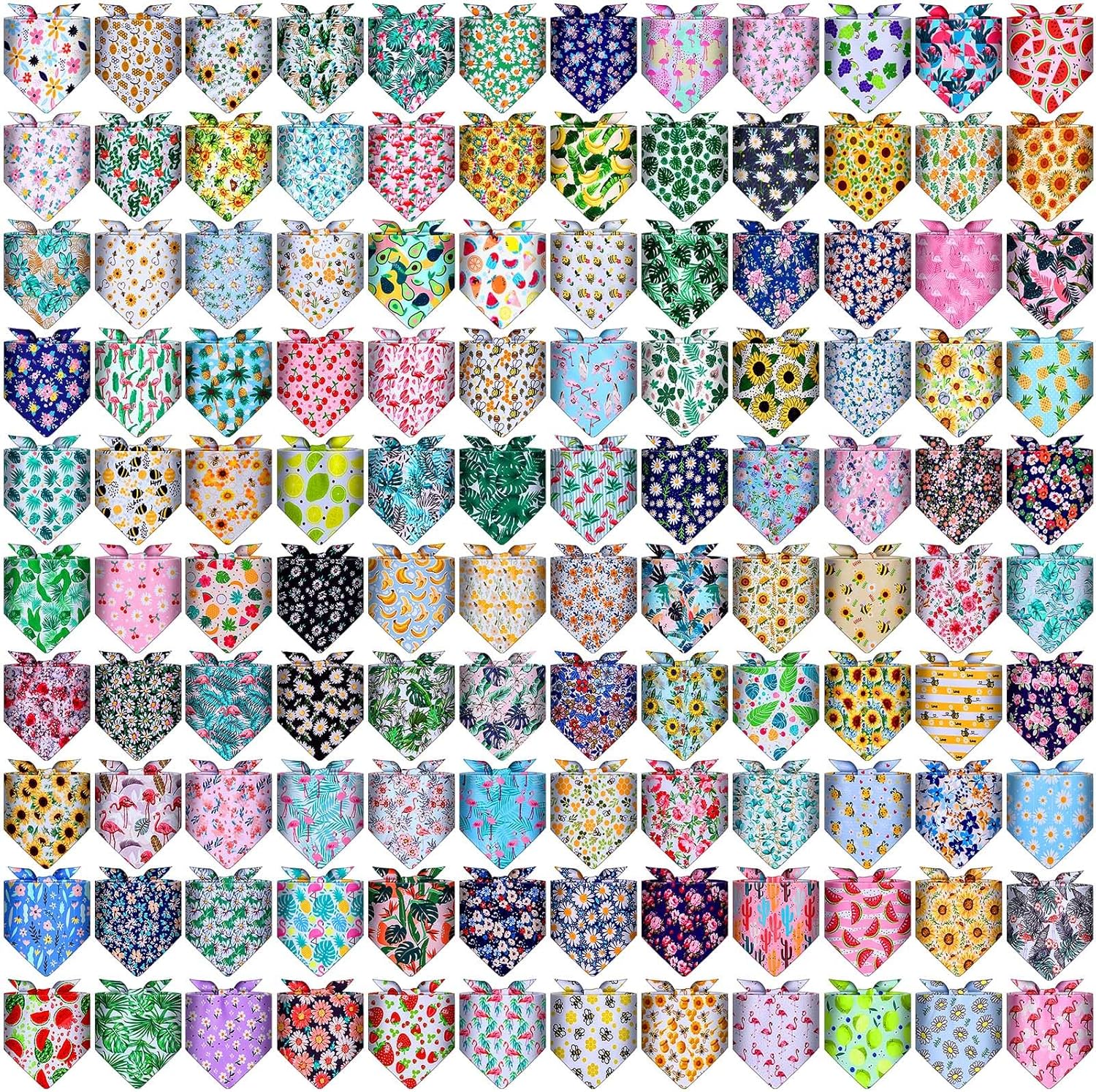 120 Pcs Halloween Dog Bandanas for Pets - Stylish Triangle Scarves