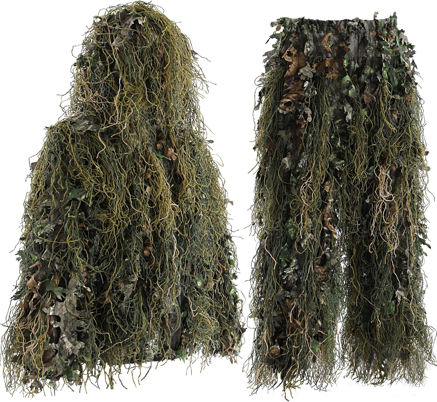 Ghillie Suit Gilly Hunting Suits 3D Leaf Camo Lightweight Clothes