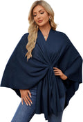 Soft Open Front Poncho Sweater Shawl Wraps for Women