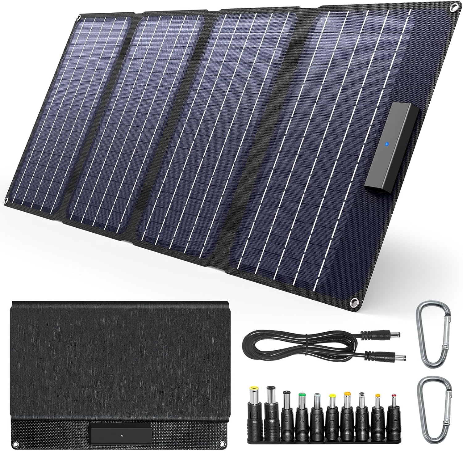 Portable 40W Foldable Solar Charger - Fast Charging for Outdoor Adventures
