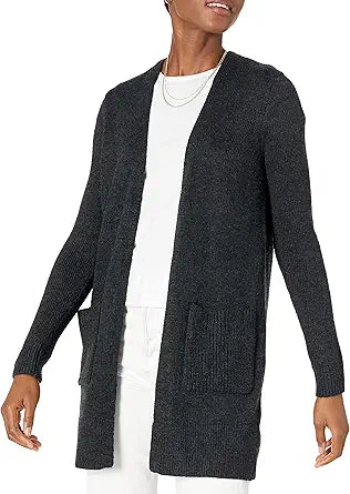 Women's Long-Sleeve Jersey Stitch Open-Front Cardigan Review