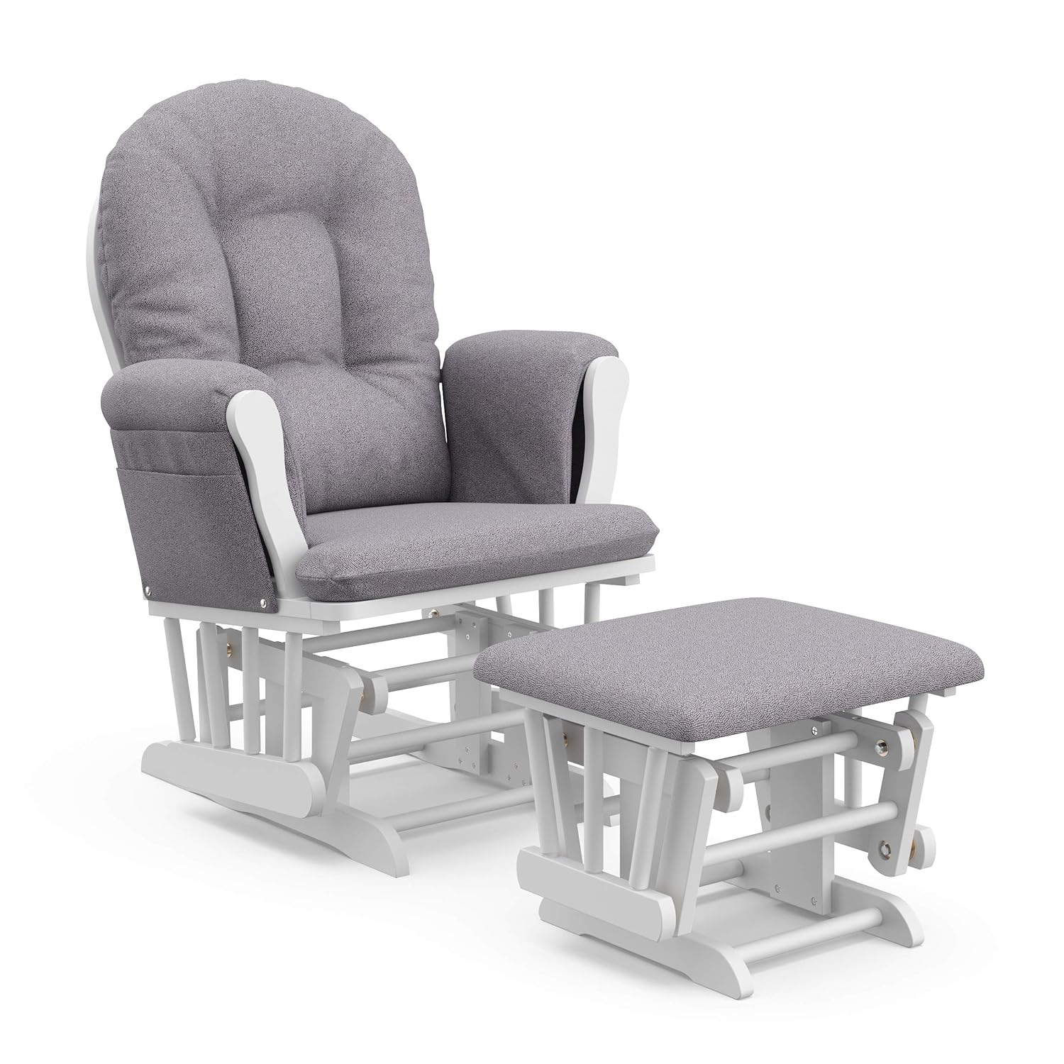 Storkcraft Premium Hoop Glider & Ottoman for Cozy Nurseries