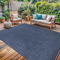 Washable Indoor Outdoor Rug 8x10 Azure Blue - Weather Resistant