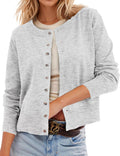 Leopard Cardigan Open Front Button Up Sweaters - Cropped Cozy Layer