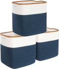 11x11 in Cube Storage Bin 3-Pack - Decorative Woven Organizers