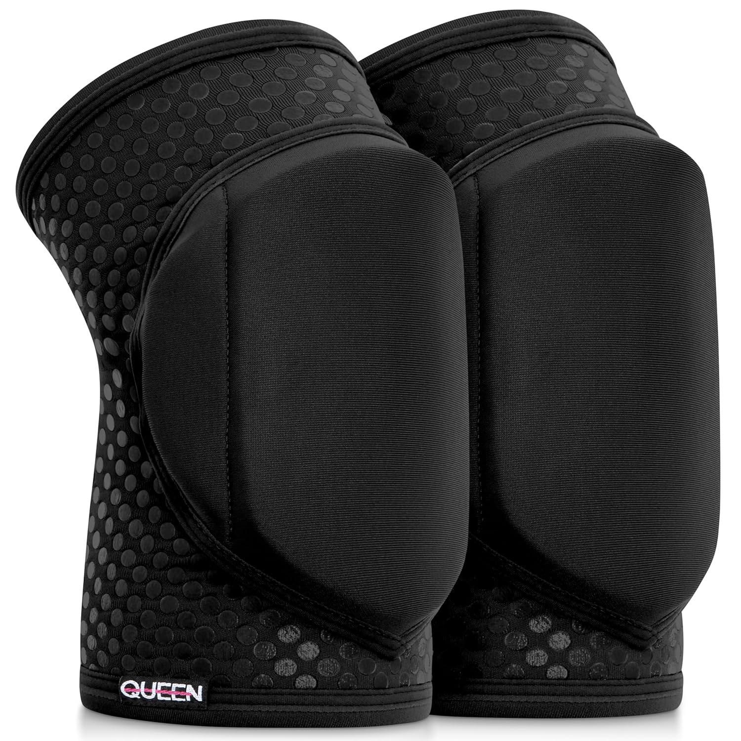 Queen Wear Sleek Black Grip Pole Dance Knee Pads for Women