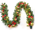 9Ft Christmas Garland Prelit with 50 Warm White LED - Ready