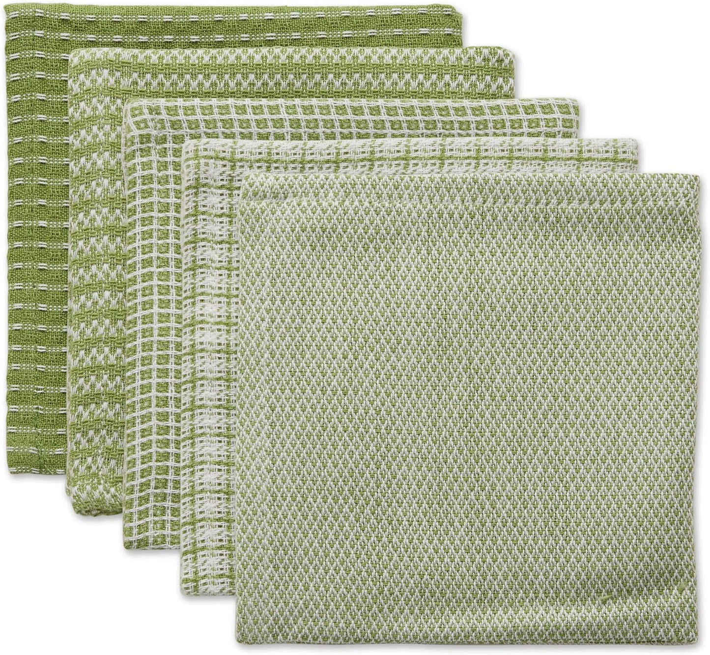 DII Antique Green Dishcloth Set, 5 Pack