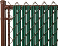 Green Ridged Slats 6ft Bottom Locking Privacy for Chain Link - 82 Pack