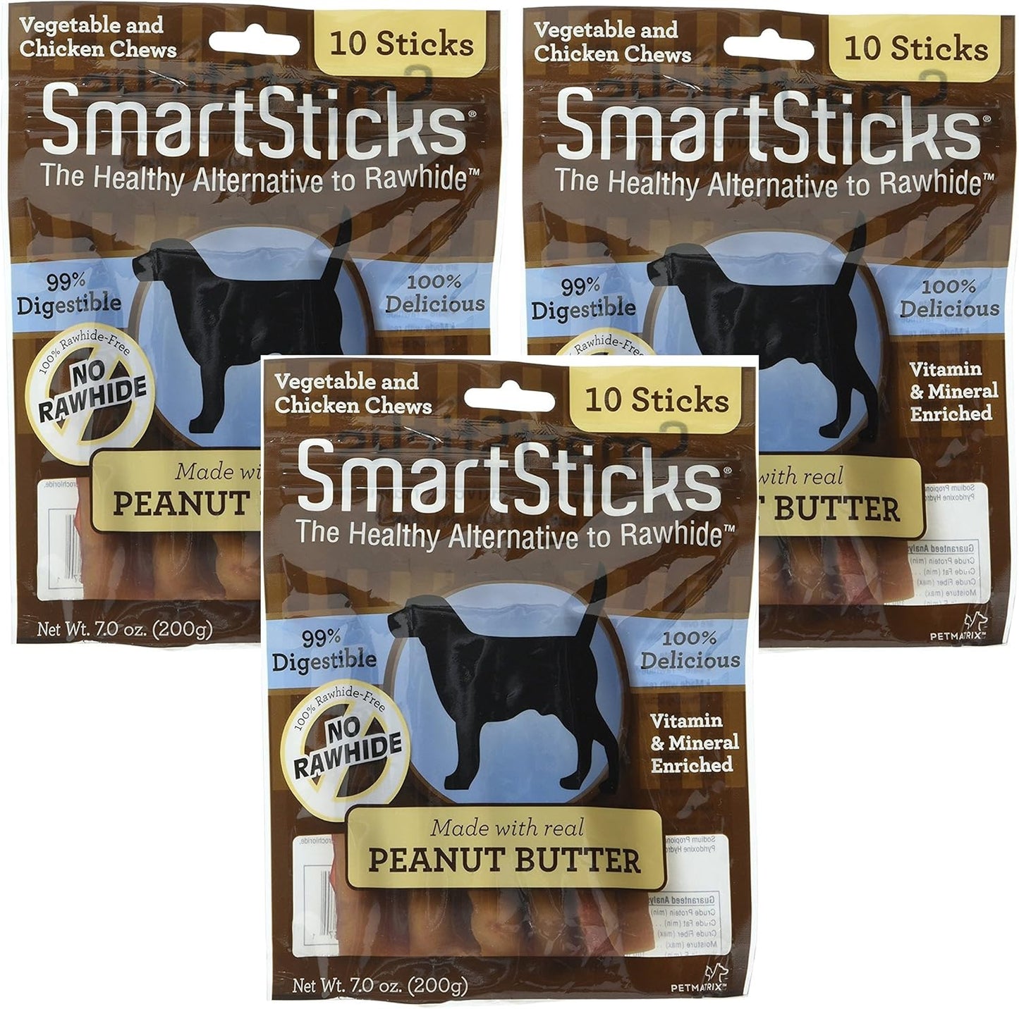 SmartBones SmartSticks Peanut Butter Dog Chew Sticks - 30pk