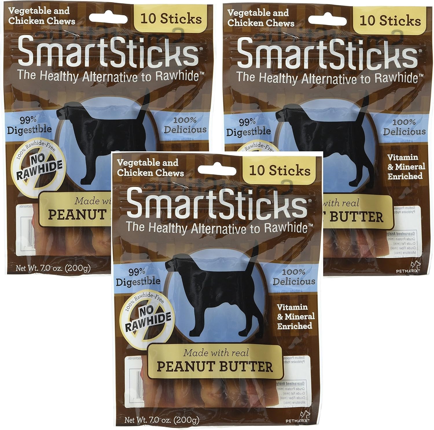 SmartBones SmartSticks Peanut Butter Dog Chew Sticks - 30pk