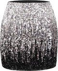 Women's Sequin Bodycon Mini Skirt - Stretch High Waist Party Fit
