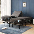 Split King Adjustable Bed Frame with 14 in Cooling Copper Memory Foam